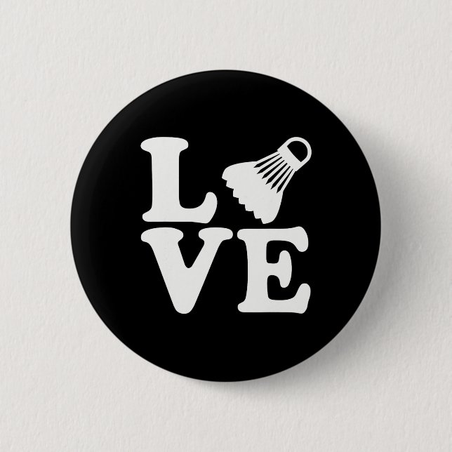 Badminton-Liebe Button (Vorderseite)