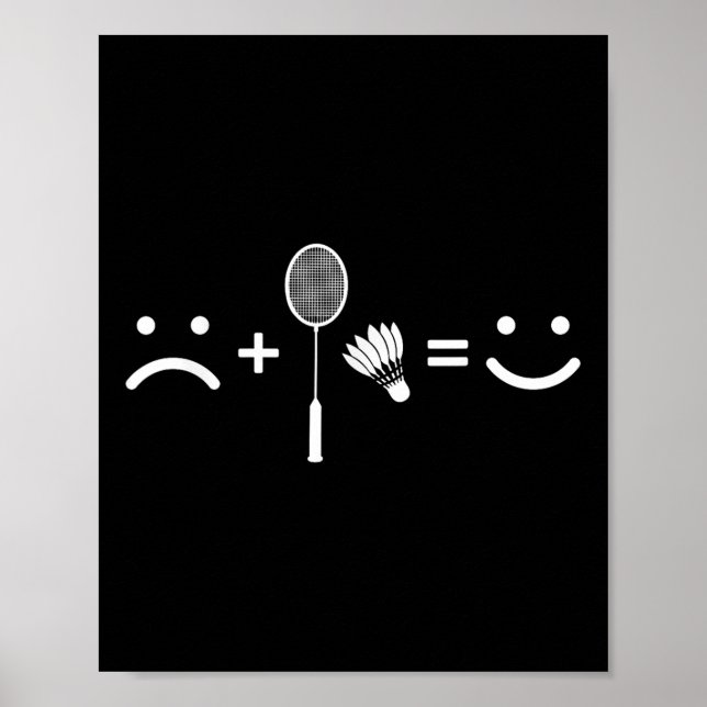 Badminton Liebe Happy Team Player Coach Poster (Vorne)