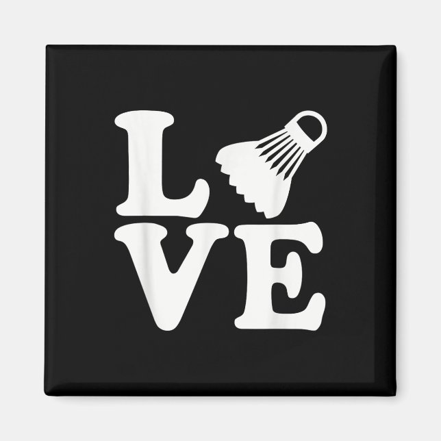 Badminton-Liebe Magnet (Vorne)