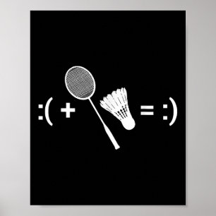 Badminton Liebe Shuttle Racquet Sport Badminton Poster