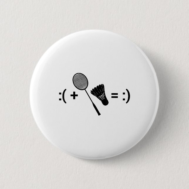 Badminton Liebe Shuttle Schläger Sport Badminton  Button (Vorderseite)