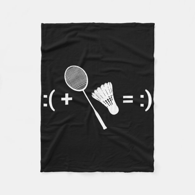 Badminton Liebe Shuttle Schläger Sport Badminton  Fleecedecke (Vorderseite)