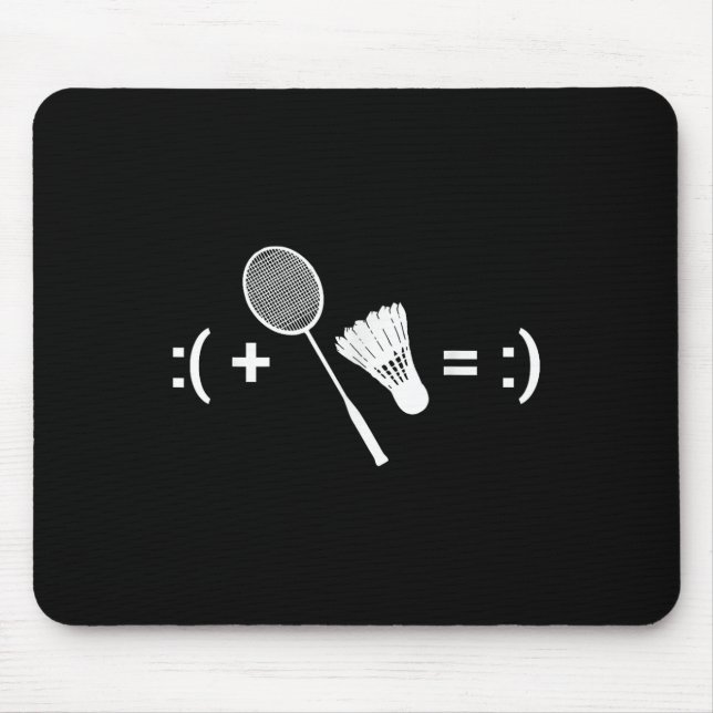 Badminton Liebe Shuttle Schläger Sport Badminton  Mousepad (Vorne)