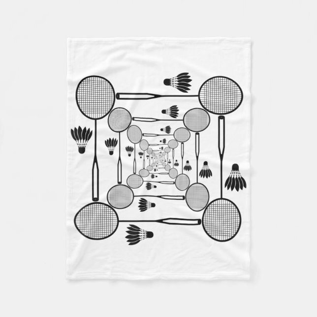 Badminton Liebe Team Player Coach Fleecedecke (Vorderseite)