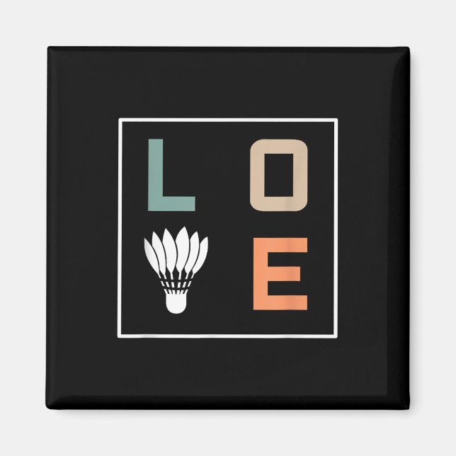 Badminton Liebe Team Player Coach Magnet (Vorne)