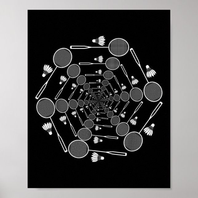 Badminton Liebe Team Player Coach Poster (Vorne)