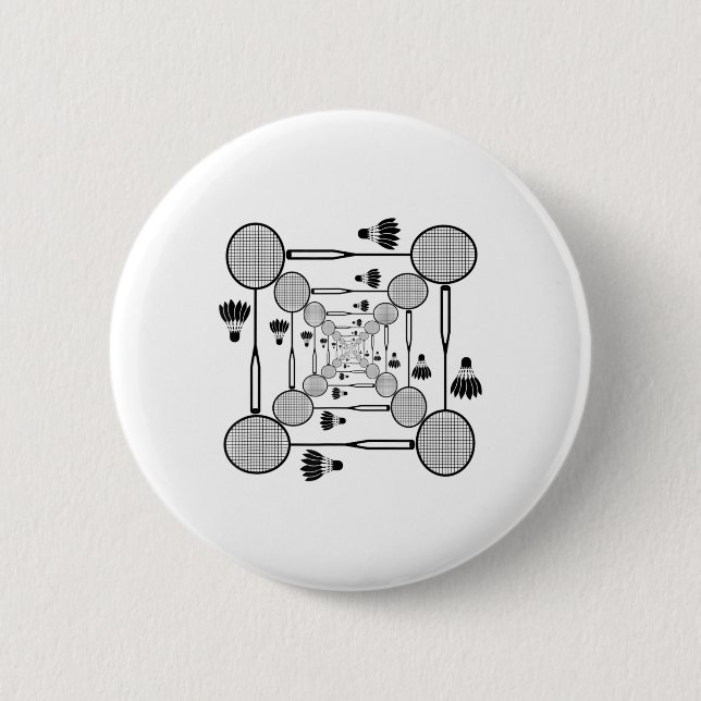 Badminton-Liebes-Teamspieler-Trainer  Button (Vorderseite)