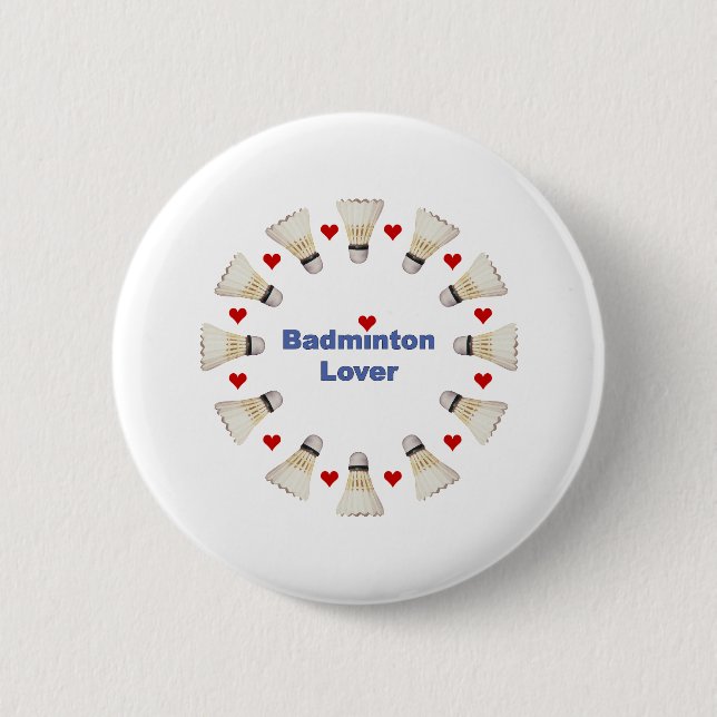 Badminton-Liebhaber Button (Vorderseite)