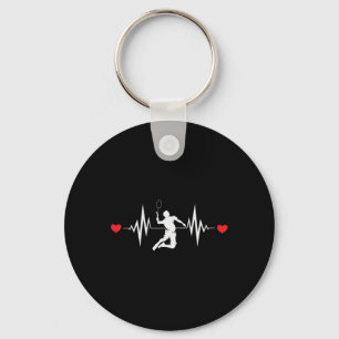 Badminton liebt Heartbeat Kleidung Schlüsselanhänger