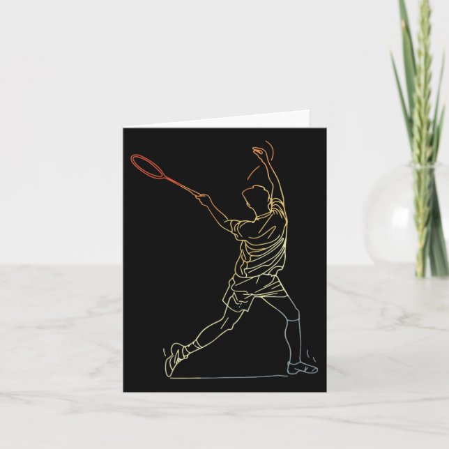 Badminton Linie Art Indoor Sport Karte (Vorderseite)