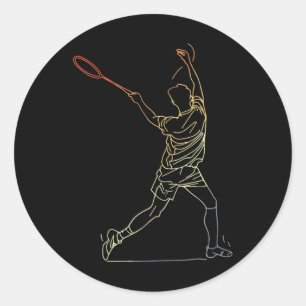 Badminton Linie Art Indoor Sport Runder Aufkleber