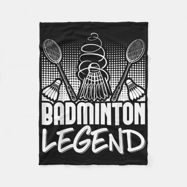 Badminton Living Legend Player Sport Shuttle Fleecedecke (Vorderseite)