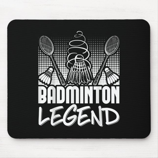 Badminton Living Legend Player Sport Shuttle  Mousepad (Vorne)