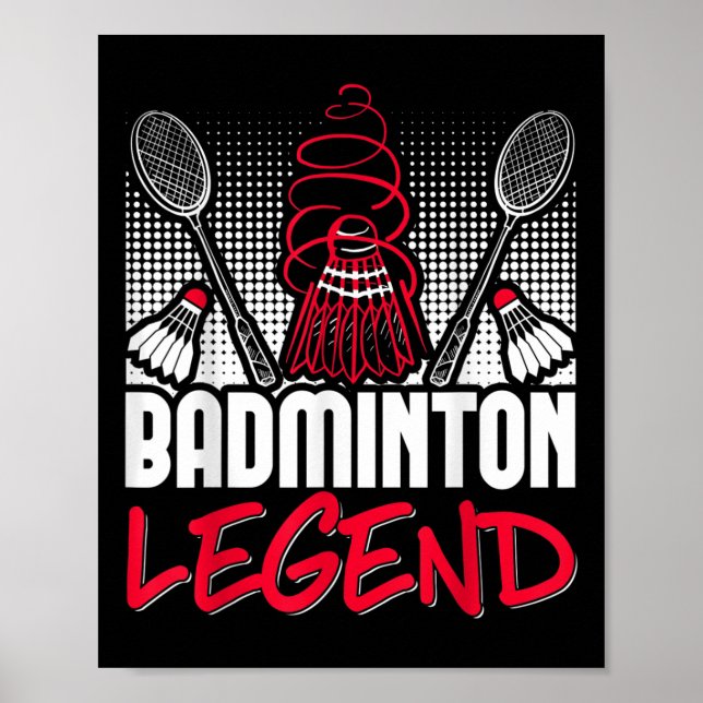 Badminton Living Legend Player Sport Shuttle Poster (Vorne)