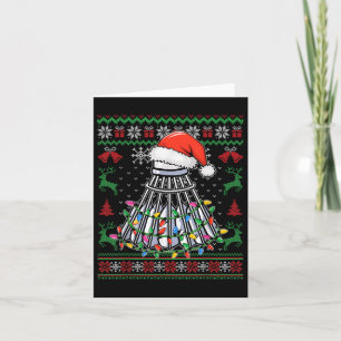 Badminton Lover Christmas Shuttle Weihnachtsmannmü Karte