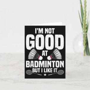 Badminton Lover Team Shuttle Coach Badminton Playe Karte