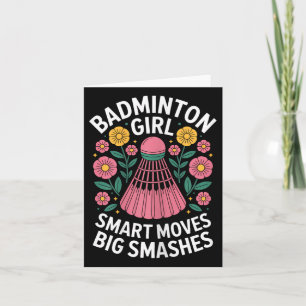 Badminton Mädchen Shuttle Lustig Badminton Karte