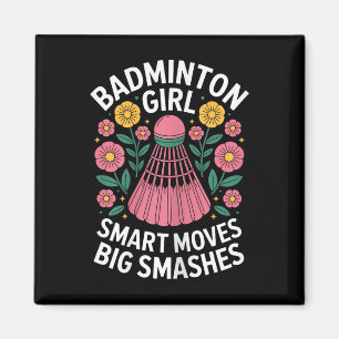 Badminton Mädchen Shuttle Lustig Badminton Magnet