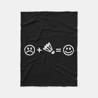 Badminton Makes Happy Funny Shuttle Badminton Play Fleecedecke