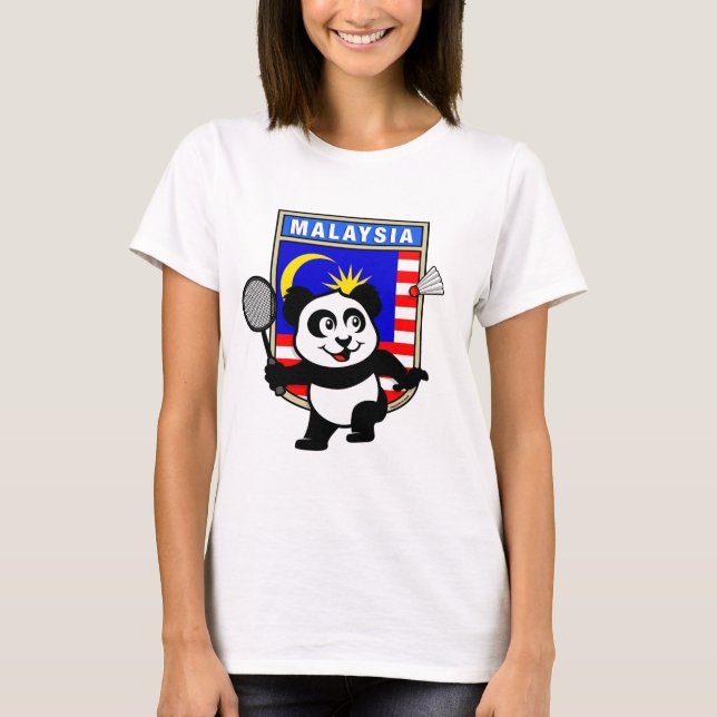 Badminton Malaysia Panda T-Shirt (Vorderseite)