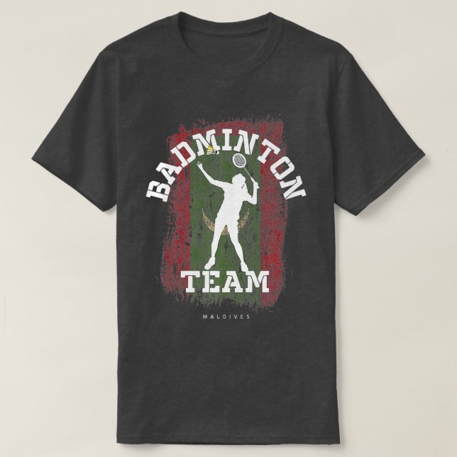 Badminton Maldives Net Games Player T-Shirt (Design vorne)