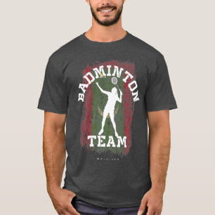 Badminton Maldives Net Games Player T-Shirt
