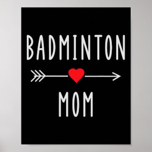 Badminton Mama Badminton Player Mama Gift Funny Ba Poster