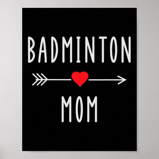 Badminton Mama Badminton Player Mama Gift Funny Ba Poster (Vorne)