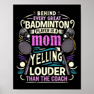 Badminton-Mama der Frauen - Lauter schreien als de Poster