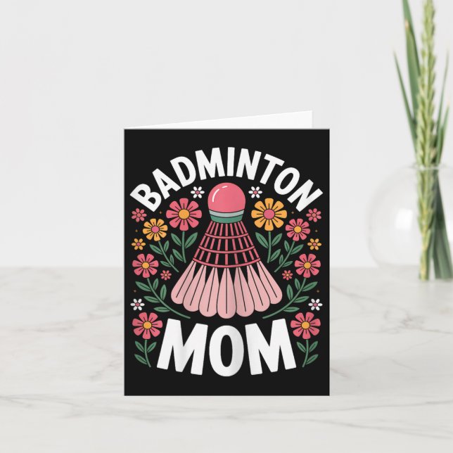 Badminton Mama Shuttle Funny Badminton Karte (Vorderseite)