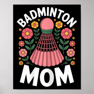 Badminton-Mama-Shuttle Lustiges Badminton Poster