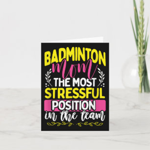 Badminton Mama T-Shirt für Frauen Ehefrau oder Mam Karte