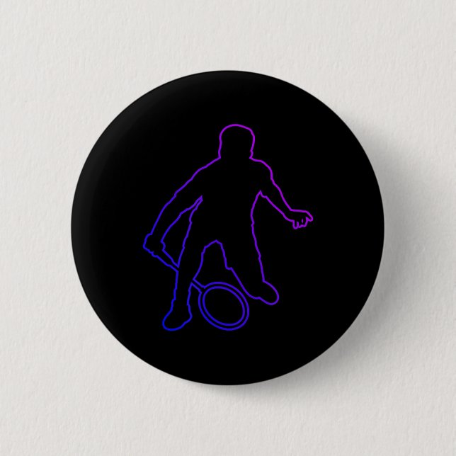 Badminton Männer Badminton Spieler Federball  Button (Vorderseite)