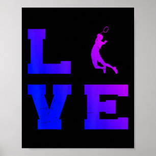 Badminton Männer Frauen Badminton Spieler Federbal Poster