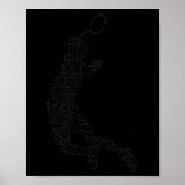 Badminton Männer Frauen Badmintonspieler  Poster (Vorne)