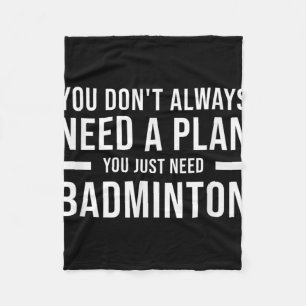 Badminton Männer Frauen Kinder Lustig  Fleecedecke