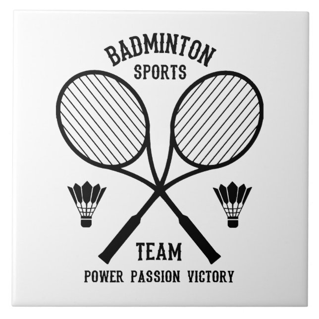 Badminton-Mannschaft Fliese (Vorderseite)