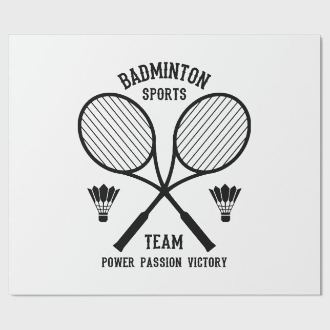 Badminton-Mannschaft Geschenkpapier (Flach)
