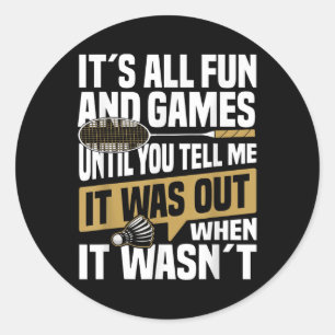 Badminton-Mannschaftsspiel All Fun Shuttle Badmint Runder Aufkleber