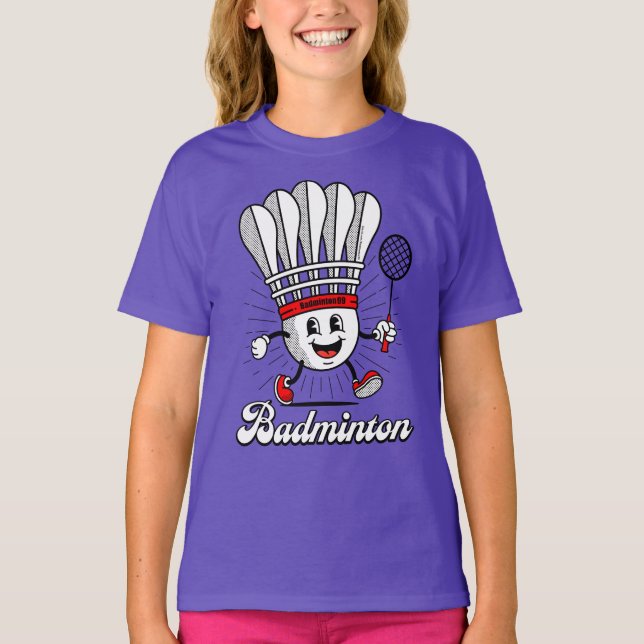 Badminton Mascot Classic T-Shirt (Vorderseite)