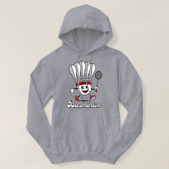 Badminton Maskottchen Classic Hoodie (Design vorne)