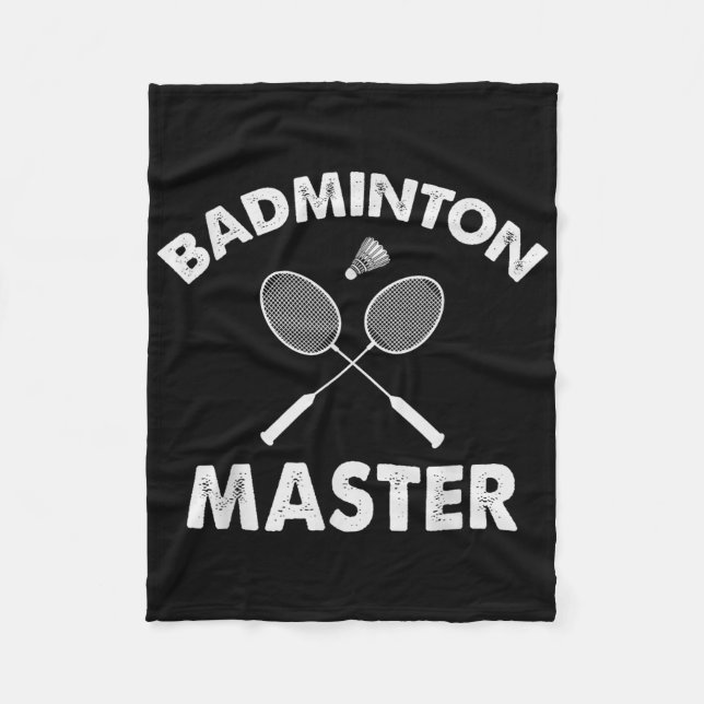 Badminton Master Funny Badminton Player Shuttle Ra Fleecedecke (Vorderseite)