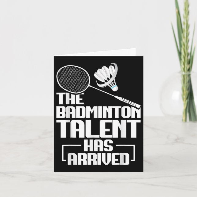 Badminton Match Talent Shuttle Player Badminton Karte (Vorderseite)