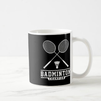 Badminton-Meister Badminton-Spieler Federball Spor Kaffeetasse