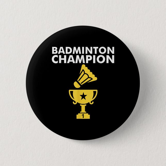 Badminton-Meister Birdie  Button (Vorderseite)