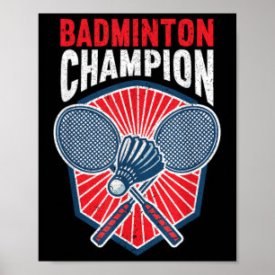 Badminton-Meister Lustiger Badminton  Poster