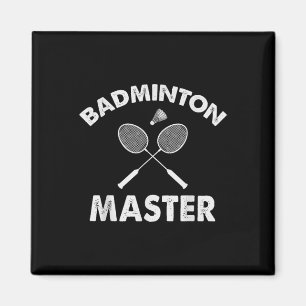 Badminton-Meister Lustiger Badminton-Spieler Shutt Magnet