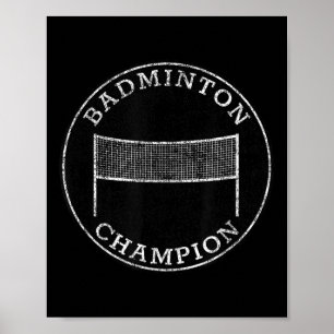 Badminton-Meister Wettbewerbsfamilie Hinterhof-Spo Poster
