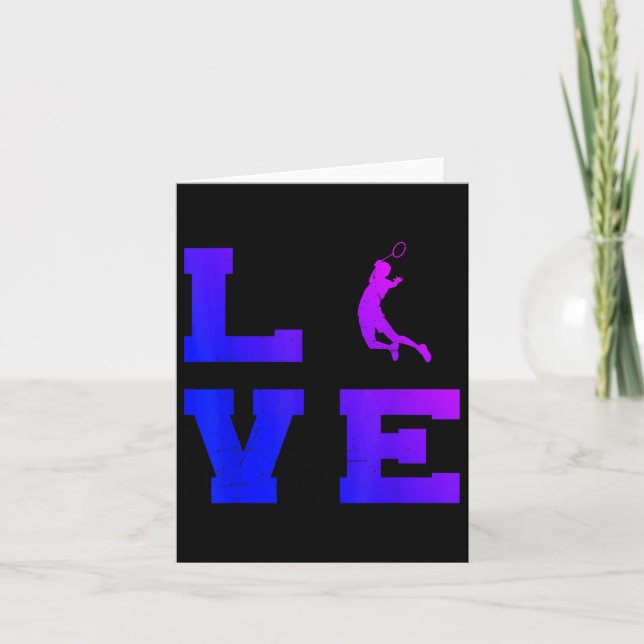 Badminton Mens Womens Badminton Player Shuttle Karte (Vorderseite)