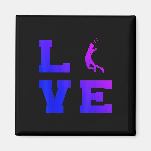 Badminton Mens Womens Badminton Player Shuttle Magnet (Vorne)